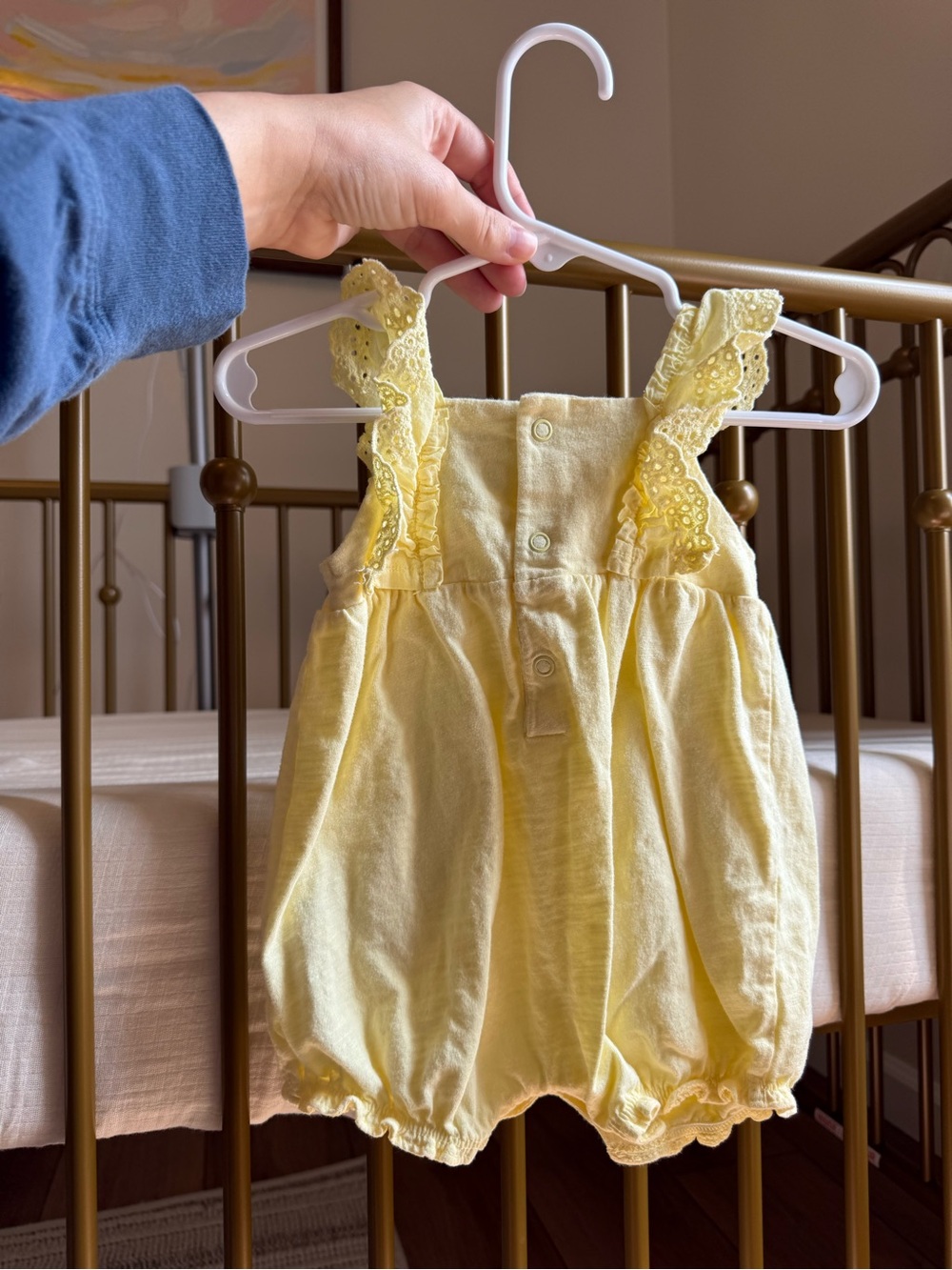 Carter's Yellow Ruffle Strap Baby Romper - Picture 2 of 2